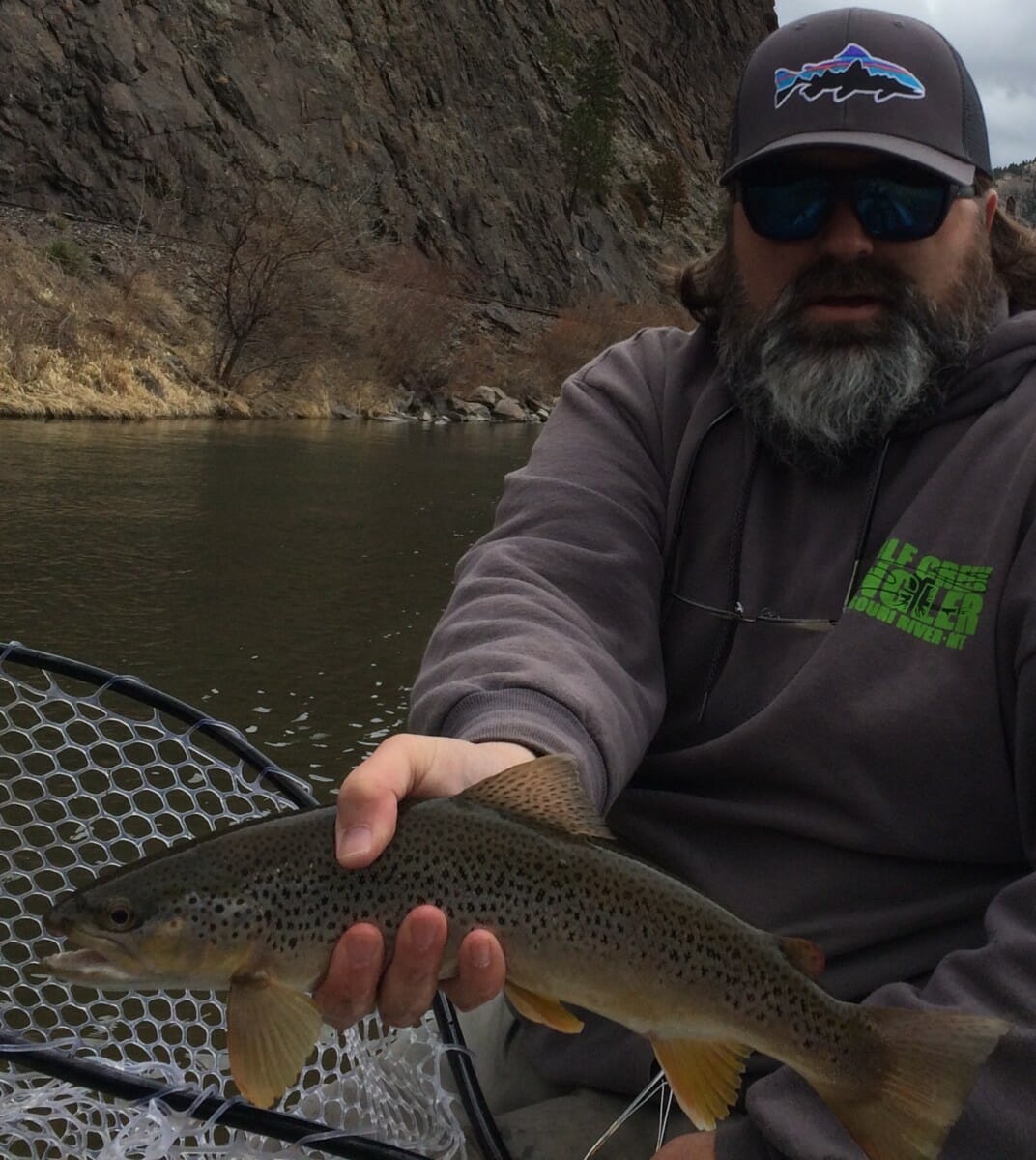 WCA Guide Extraordinaire Jim Murray with a canyon beauty. Book your trip with Jim or any one of our expert guides today. 