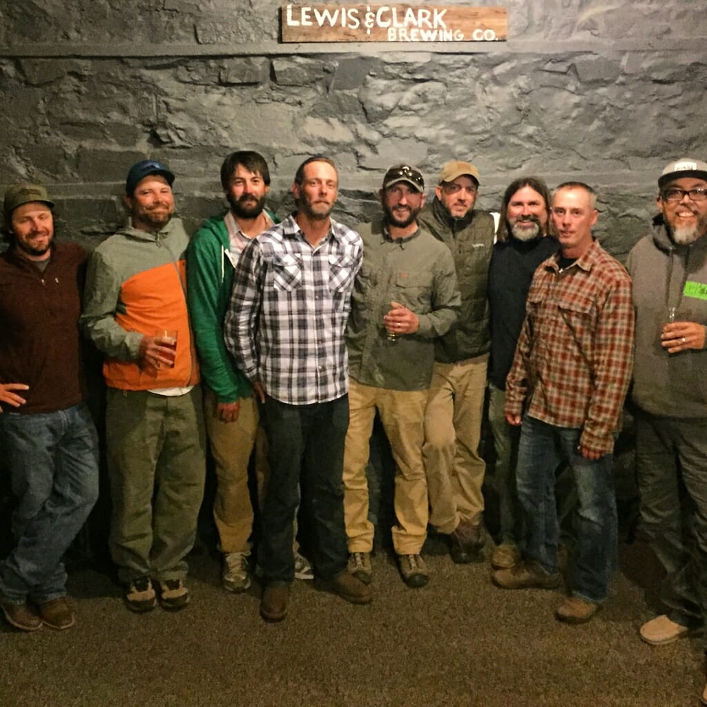 Wolf Creek Angler 2015 Guide Crew. Pictured Left to Right Brock Long, Matt Mortenson, Luke Koerten, Matt Hargrave, Jason Orzechowski, Russ Dobrzynski, Jim Murray, Darrel DeLeon, Eric Mondragon