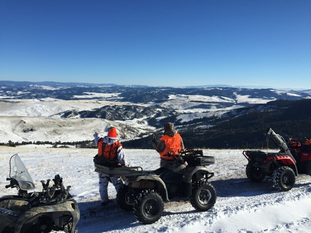 Taking a break to enjoy the view from the top of the world - photo by Wolf Creek Angler 