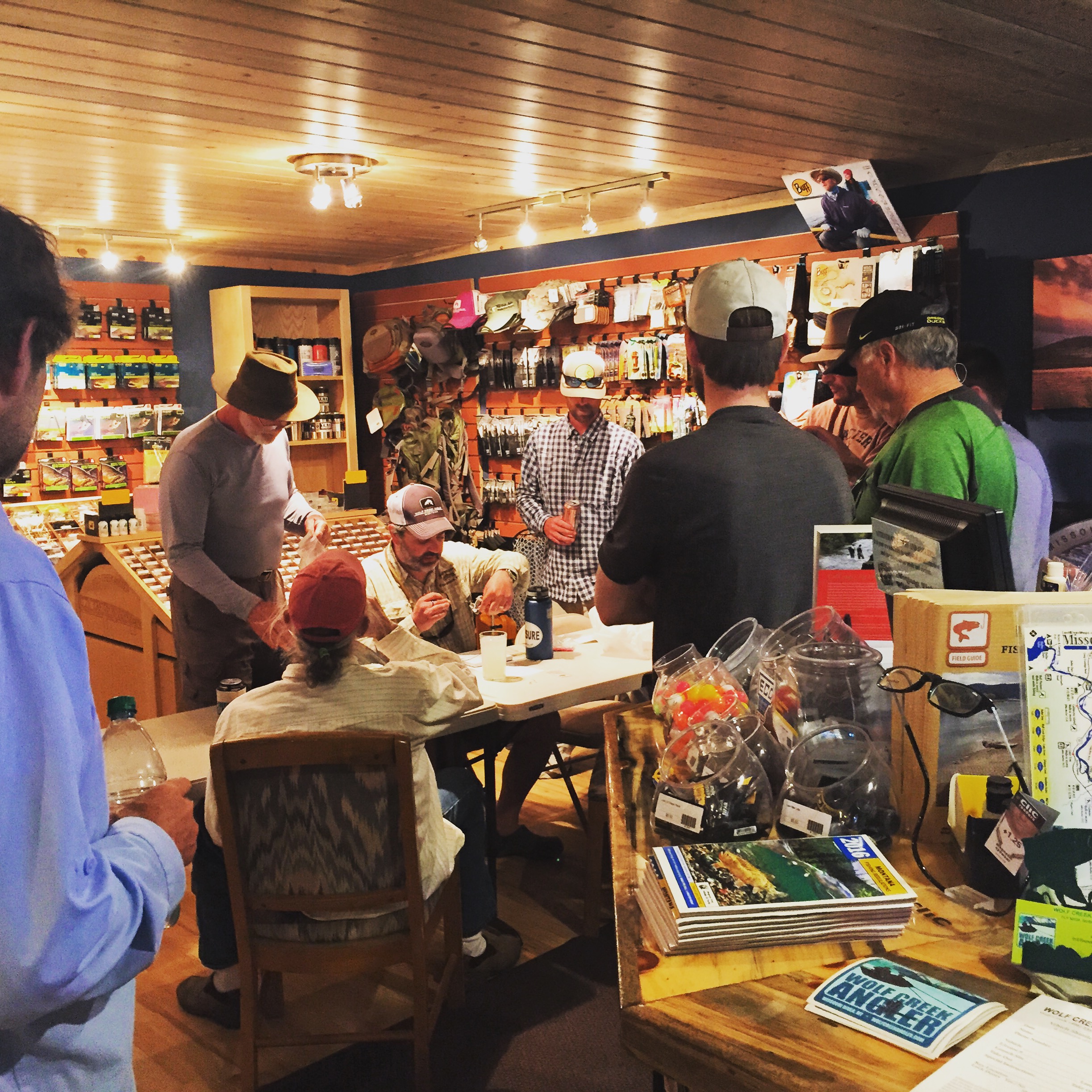 Inaugural Bugs & Suds Fly Tying Night at WCA with Vince Wilcox - photo by Wolf Creek Angler 